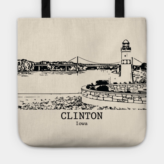 Clinton - Iowa Tote by Lakeric