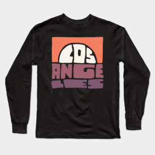 Los Angeles - Sunset Typography Long Sleeve T-Shirt