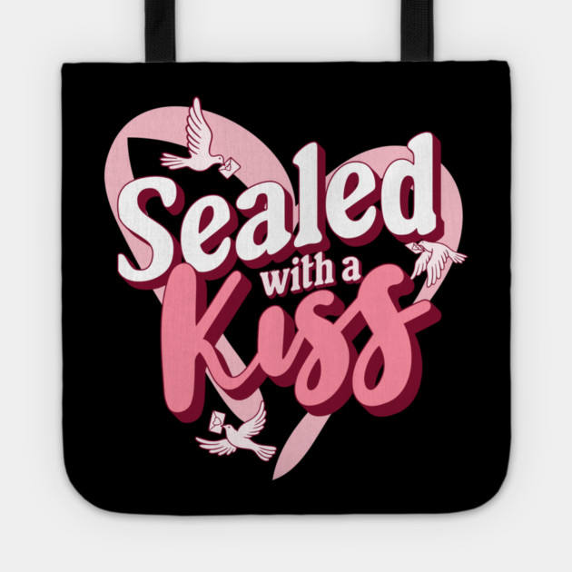 Sealed with a Kiss Valentines Day Themed Design Tote by TurnEffect