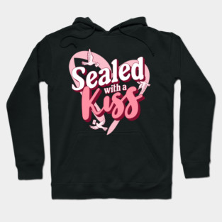 Sealed with a Kiss Valentines Day Themed Design Hoodie