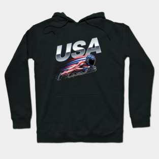 USA Luge Racing Winter Ice Speed Hoodie