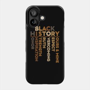 Black History Values Crossword Design Phone Case
