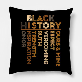 Black History Values Crossword Design Pillow