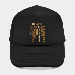 Black History Values Crossword Design Hat