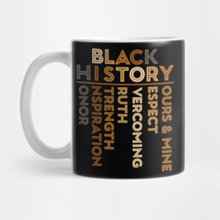Black History Values Crossword Design Mug