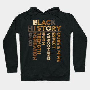 Black History Values Crossword Design Hoodie