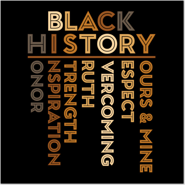 Black History Values Crossword Design Wall Art by UrbanLifeApparel