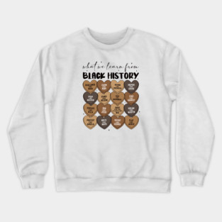 Lessons From Legends: Black History Valentine's Day Heart Grid Crewneck Sweatshirt