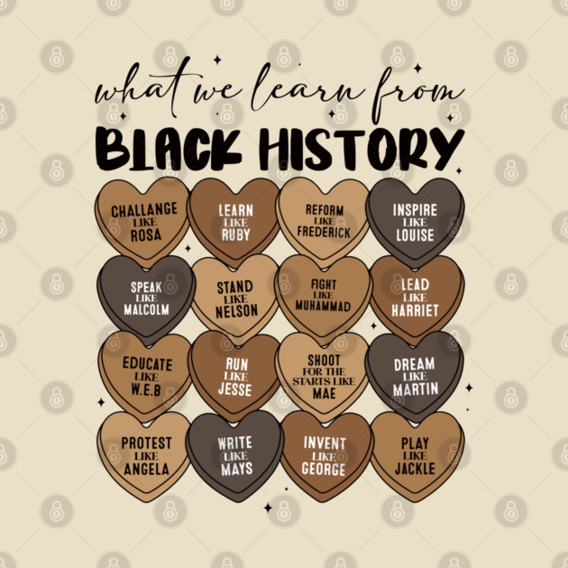 Lessons From Legends: Black History Valentine's Day Heart Grid by UrbanLifeApparel