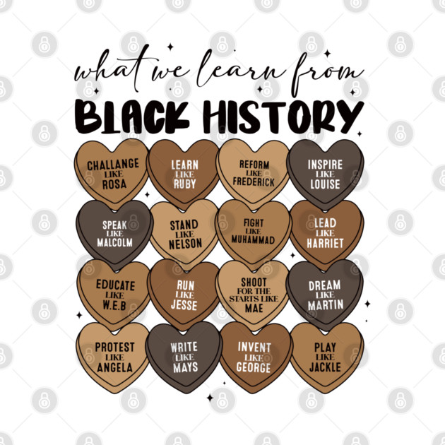 Lessons From Legends: Black History Valentine's Day Heart Grid by UrbanLifeApparel