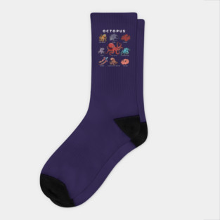 Kawaii Octopuses of the World Socks