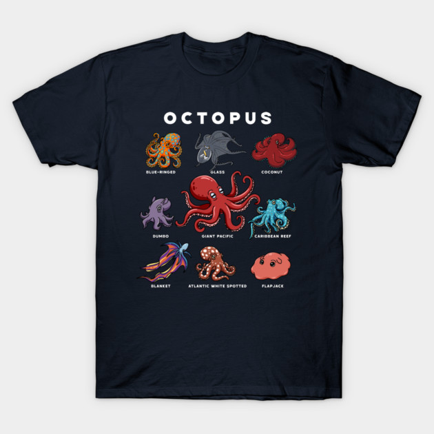 Kawaii Octopuses of the World T-Shirt by H. R. Sinclair