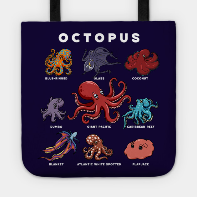 Kawaii Octopuses of the World Tote by H. R. Sinclair
