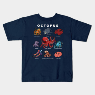 Kawaii Octopuses of the World Kids T-Shirt