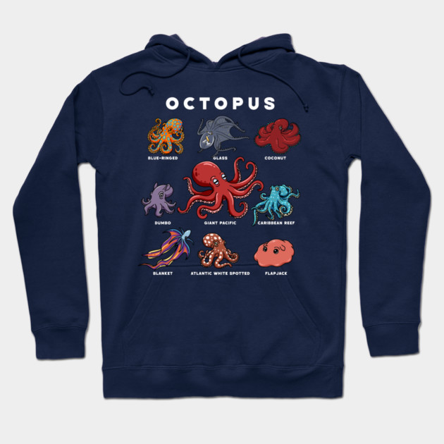 Kawaii Octopuses of the World Hoodie by H. R. Sinclair