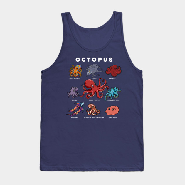 Kawaii Octopuses of the World Tank Top by H. R. Sinclair
