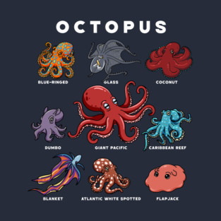 Kawaii Octopuses of the World T-Shirt