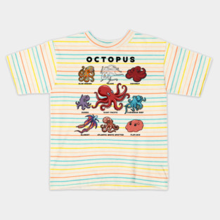 Cartoon Octopods Kids T-Shirt