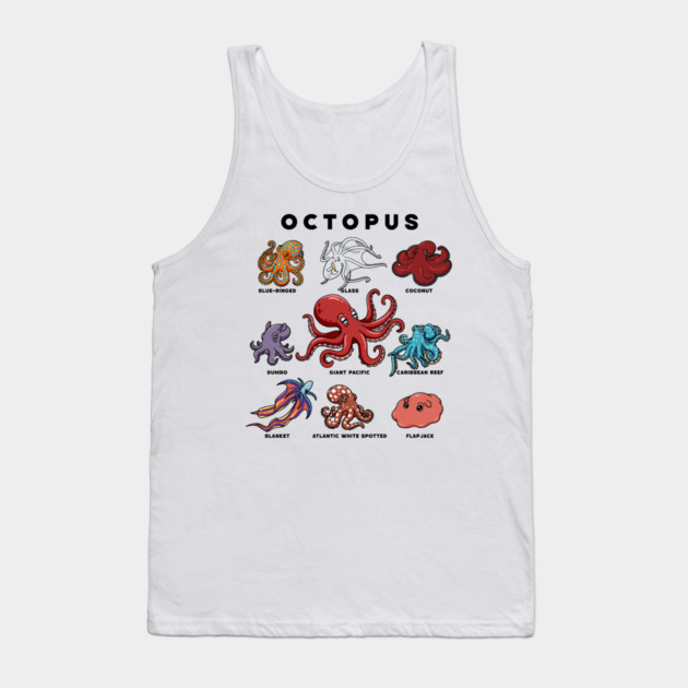 Cartoon Octopods Tank Top by H. R. Sinclair