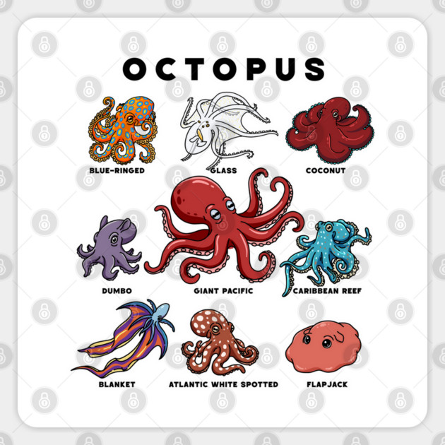 Cartoon Octopods Sticker by H. R. Sinclair