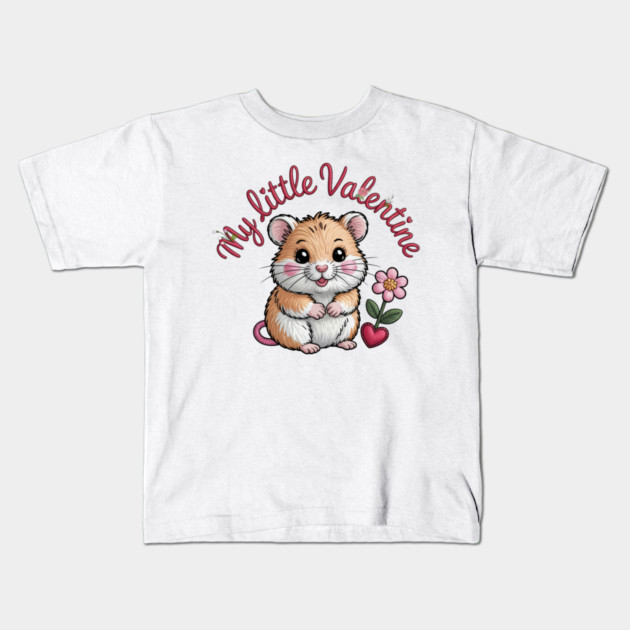 Hamster Valentine Kids T-Shirt by JessArty