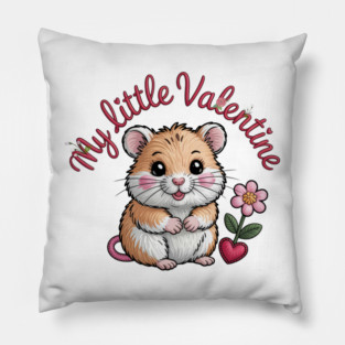 Hamster Valentine Pillow