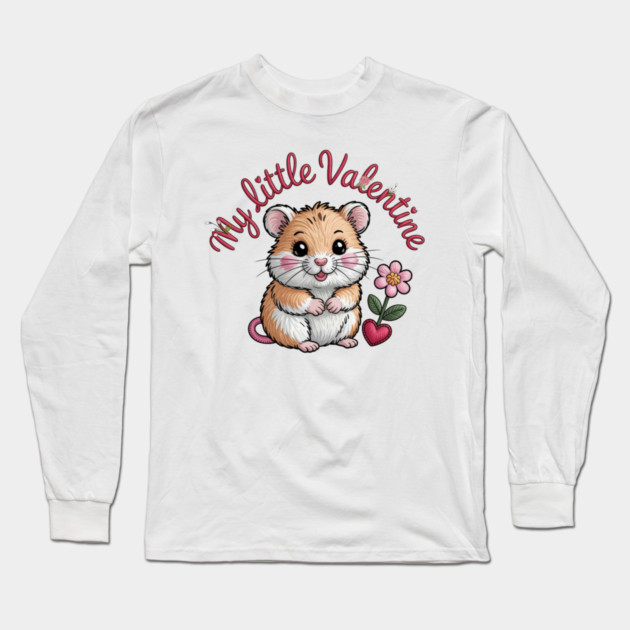 Hamster Valentine Long Sleeve T-Shirt by JessArty