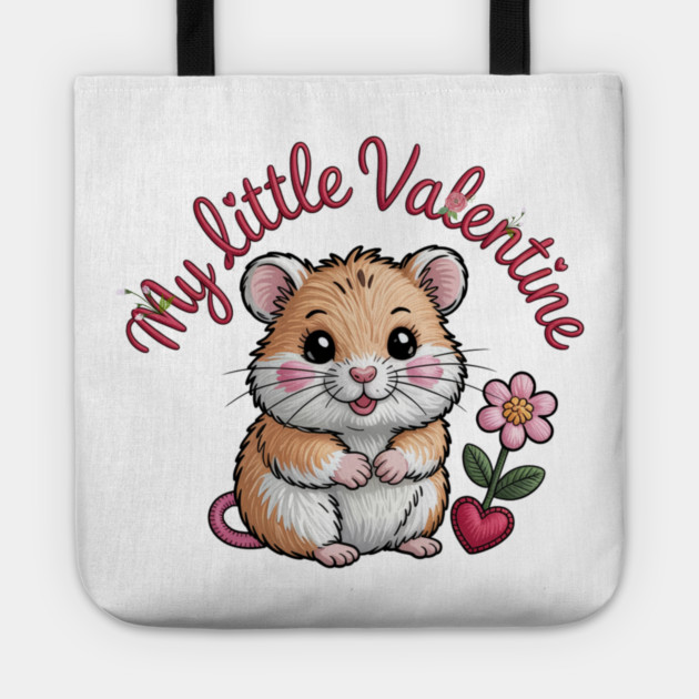 Hamster Valentine Tote by JessArty
