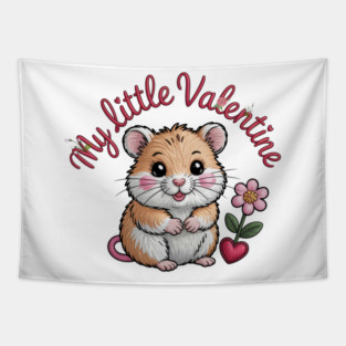 Hamster Valentine Tapestry