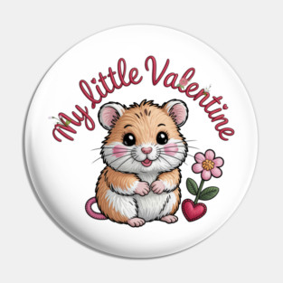 Hamster Valentine Pin