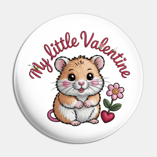 Hamster Valentine Pin by JessArty