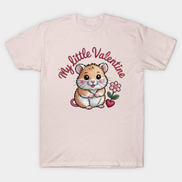 Hamster Valentine T-Shirt by JessArty