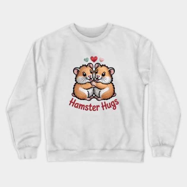 Hamster Valentine Crewneck Sweatshirt by JessArty
