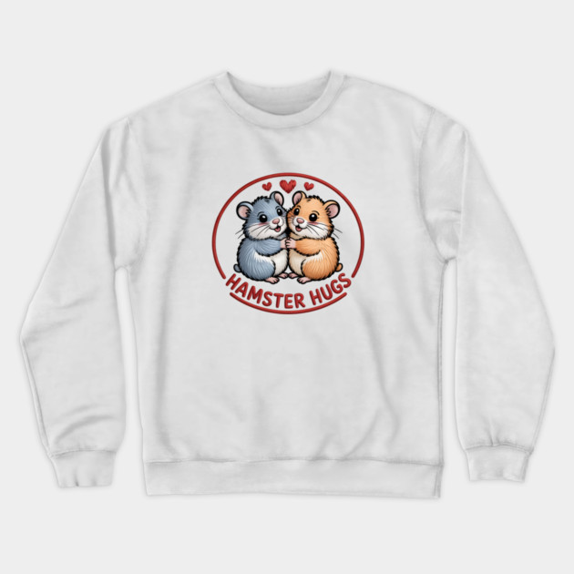 Hamster Valentine Crewneck Sweatshirt by JessArty