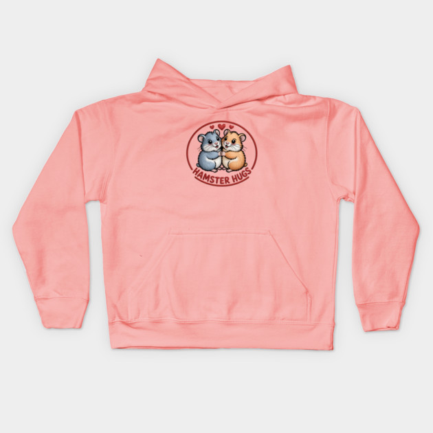Hamster Valentine Kids Hoodie by JessArty