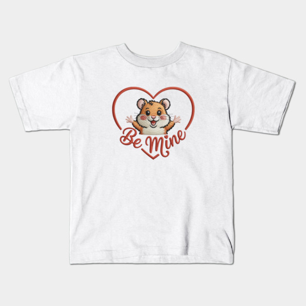Hamster Valentine Kids T-Shirt by JessArty