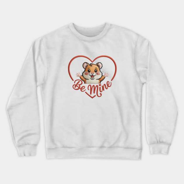 Hamster Valentine Crewneck Sweatshirt by JessArty