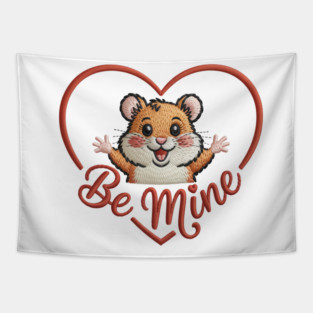 Hamster Valentine Tapestry