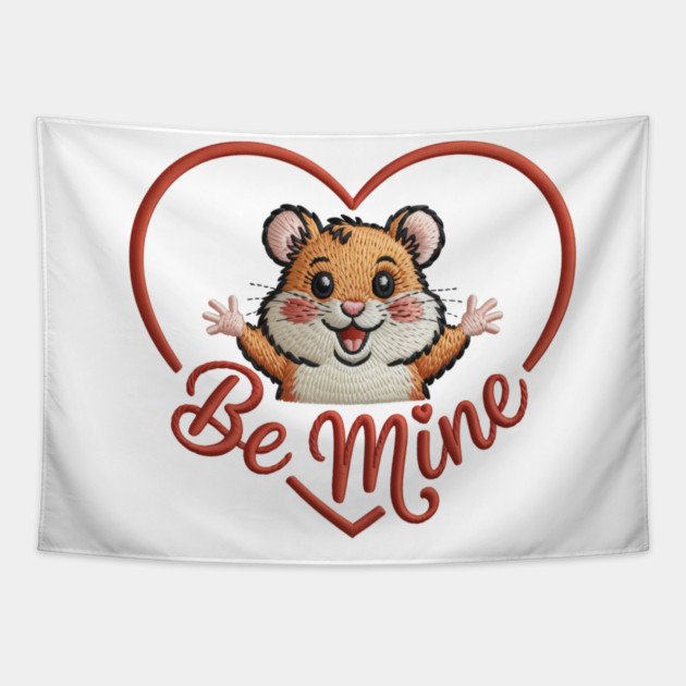 Hamster Valentine Tapestry by JessArty