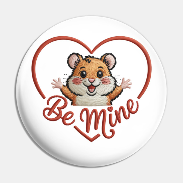 Hamster Valentine Pin by JessArty