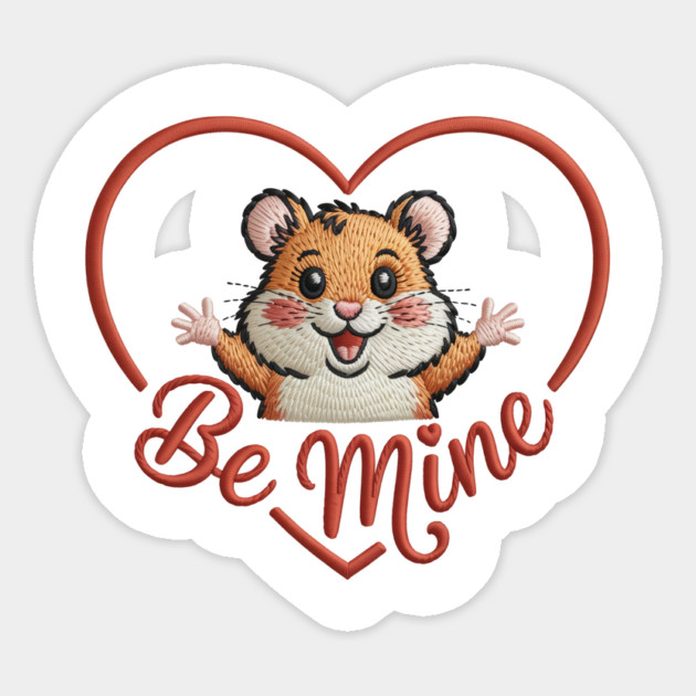 Hamster Valentine Magnet by JessArty