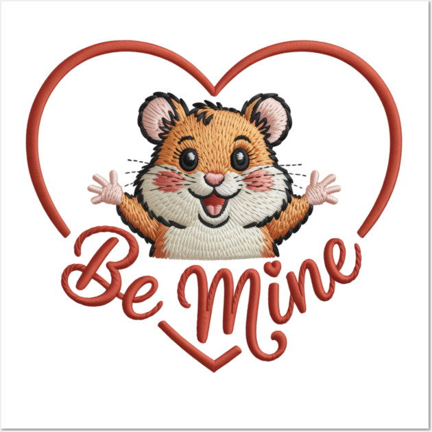 Hamster Valentine Wall Art by JessArty