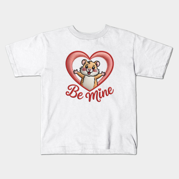 Hamster Valentine Kids T-Shirt by JessArty