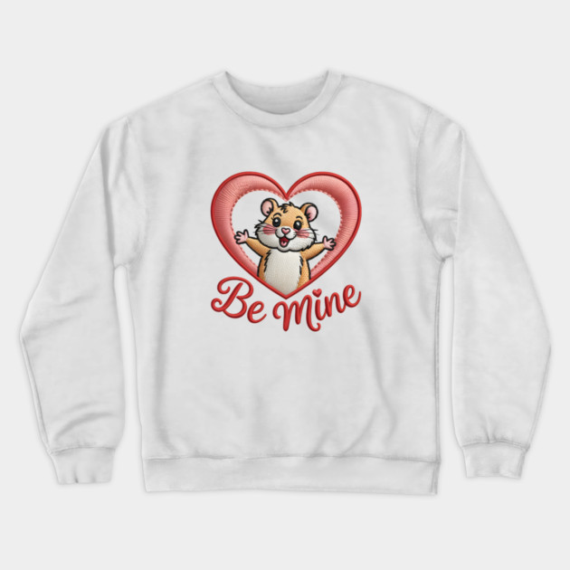Hamster Valentine Crewneck Sweatshirt by JessArty