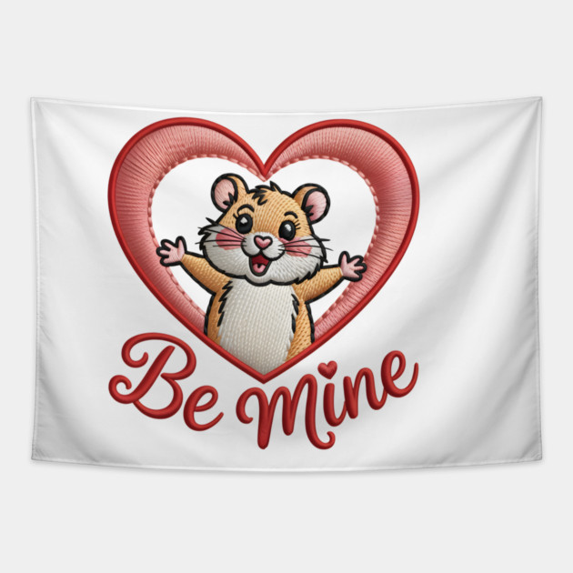Hamster Valentine Tapestry by JessArty