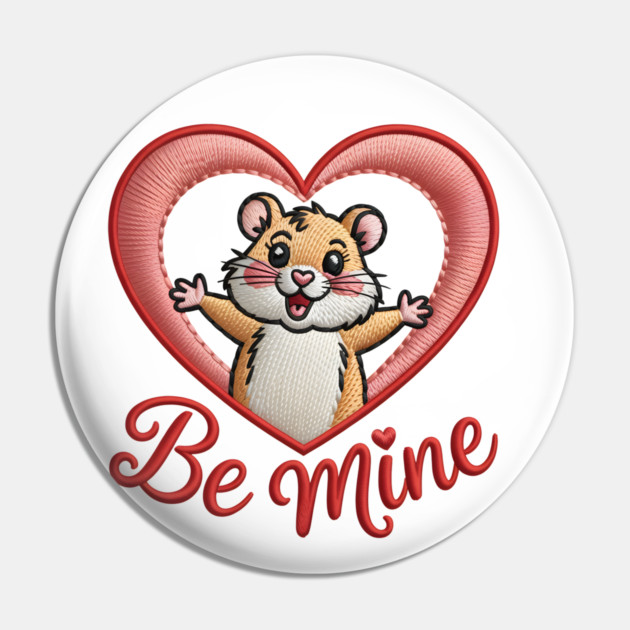Hamster Valentine Pin by JessArty