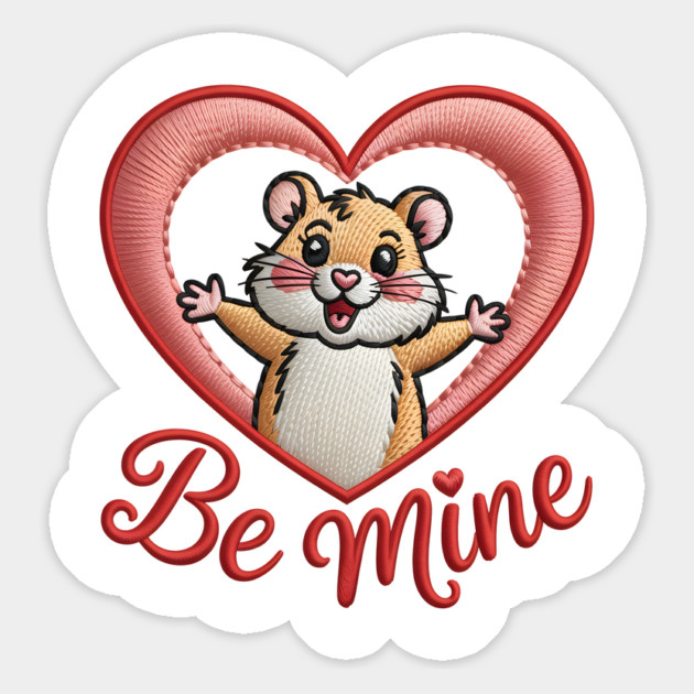 Hamster Valentine Magnet by JessArty