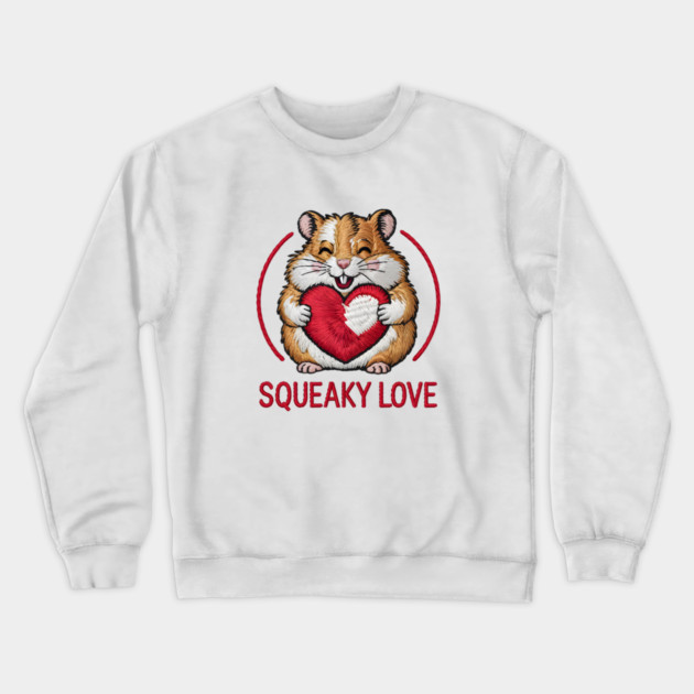 Hamster Valentine Crewneck Sweatshirt by JessArty