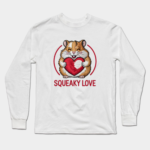 Hamster Valentine Long Sleeve T-Shirt by JessArty