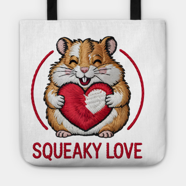 Hamster Valentine Tote by JessArty